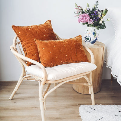 Housse de coussin décoratif rétro en brocart de haute qualité, coussin lombaire, coussin de dos