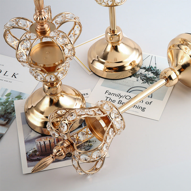 European Style Crown Candle Holder Decoration Home