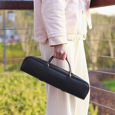 16-hole Leather Flute Portable Drop-resistant Protective Flute Storage Bag