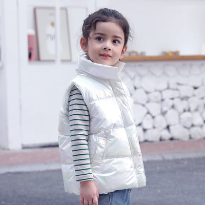 Gilet en coton duveteux automne-hiver vêtements d'hiver pour enfants