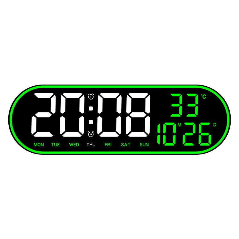 Horloge murale multifonctionnelle simple pour salon, décoration intérieure, horloge électronique numérique