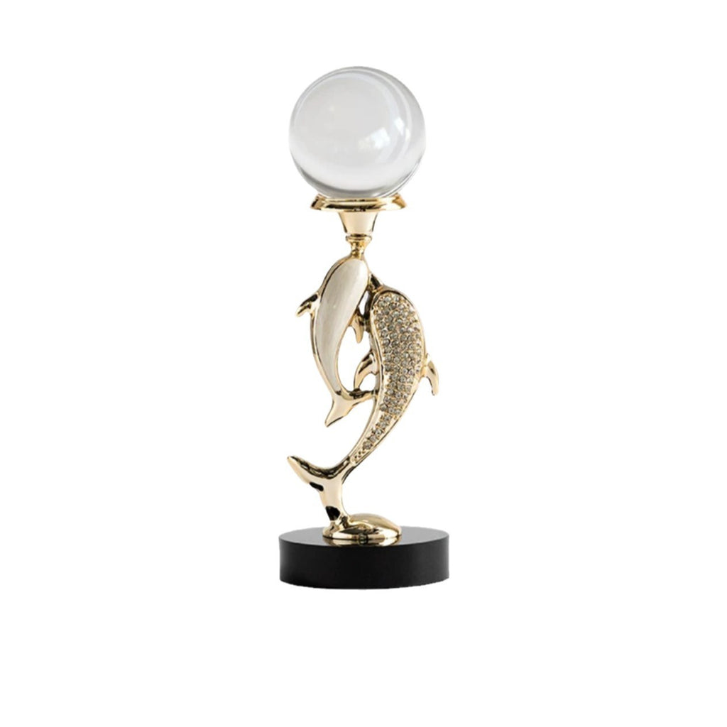 Light Luxury High-grade Crystal Dolphin Soft Home Decoration Desktop Ornaments