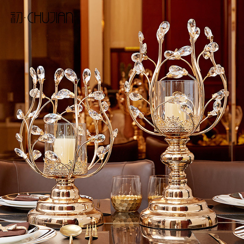 Light Luxury Furnishings Retro Metal Candle Holder Ornaments