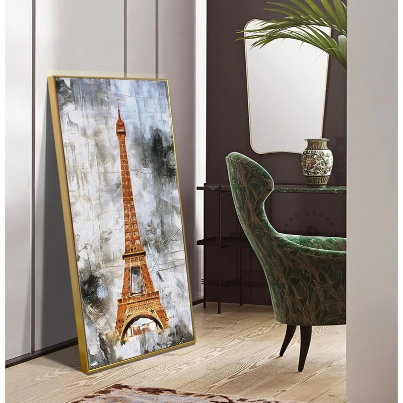 Bedroom Retro Golden Tower Landscape Canvas Painting