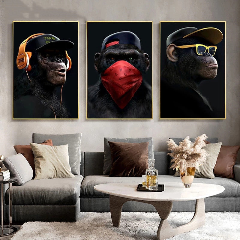 Impressão de poster artístico, pintura moderna em tela, estilo popular para parede.