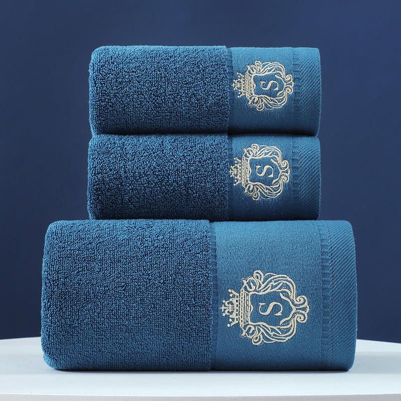 Ensemble de trois serviettes en pur coton avec serviette de bain pour les mains