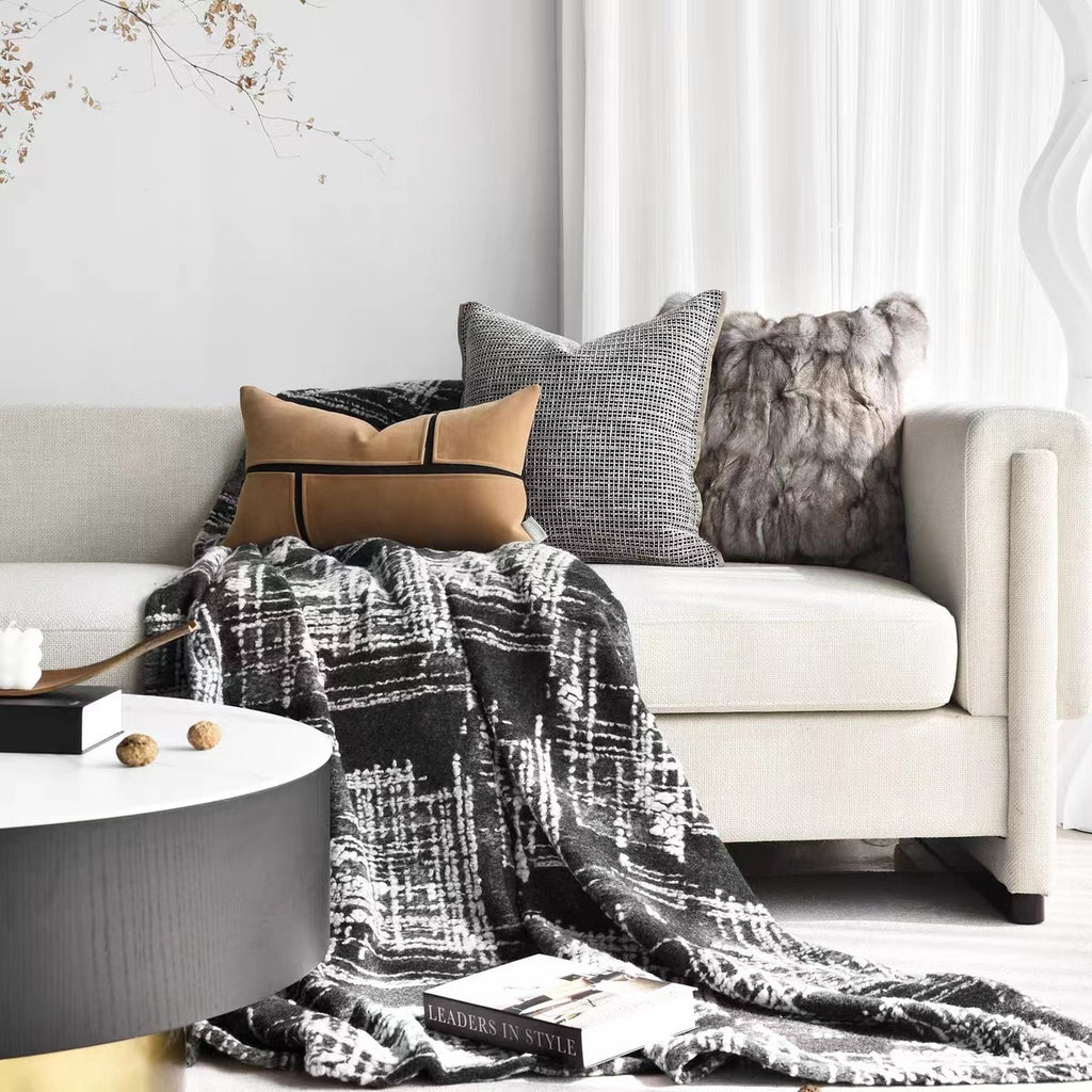 Cobertor de cama, toalha de cama, capa de sofá, touca para contraponto de maquete