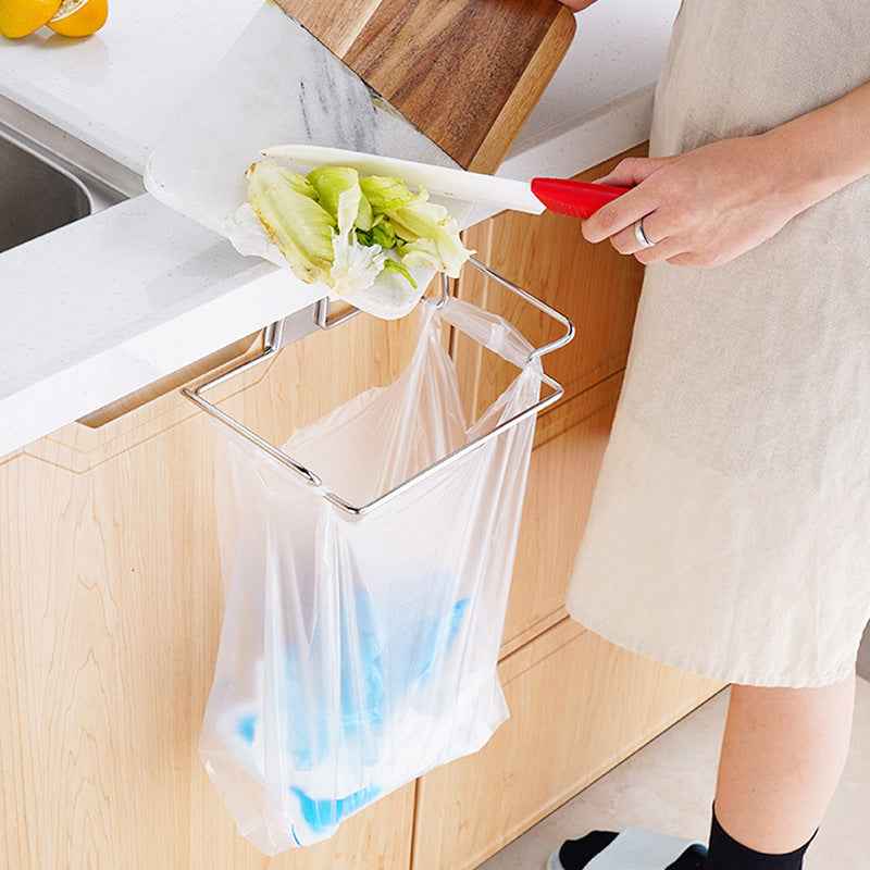 Multi-functional Kitchen Stainless Steel Garbage Bag Storage Rack