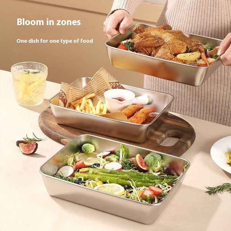 Thickened Stainless Steel Plate Household With Lid