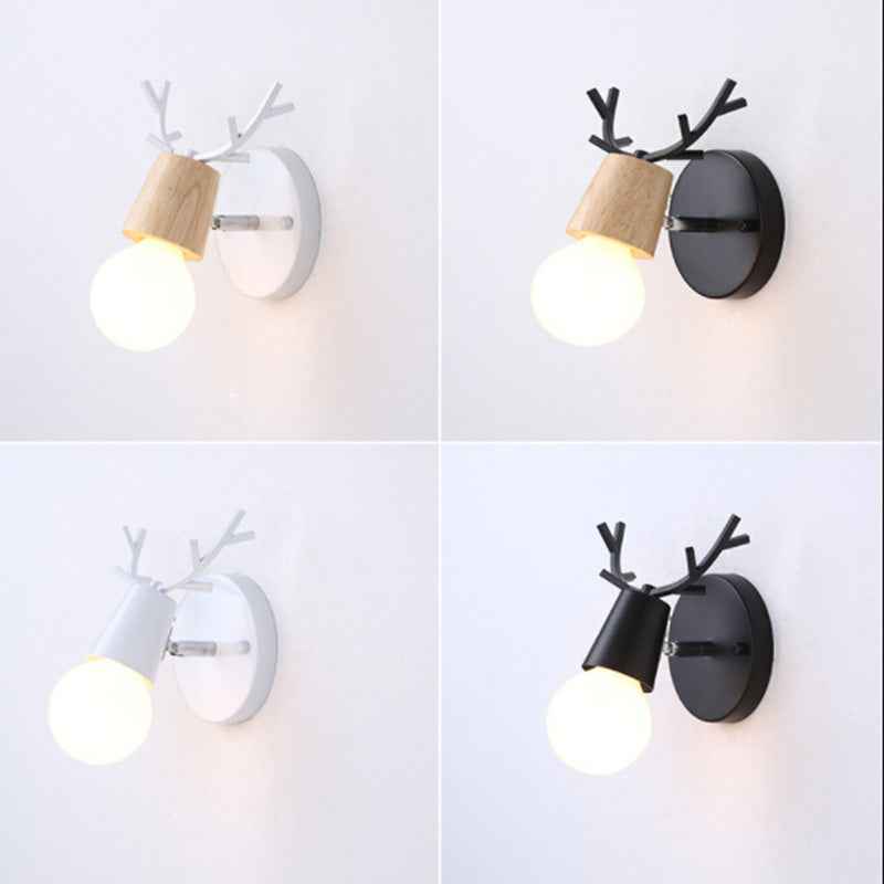Nordic Modern Antlers Wall Lamp Creative Macaron Aisle Corridor