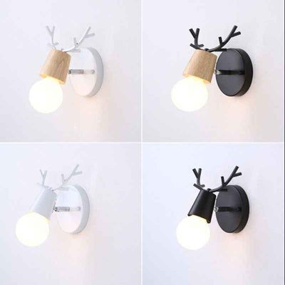 Nordic Modern Antlers Wall Lamp Creative Macaron Aisle Corridor
