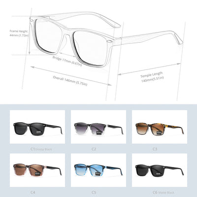 Logo-free Sunglasses Casual Square Polarized