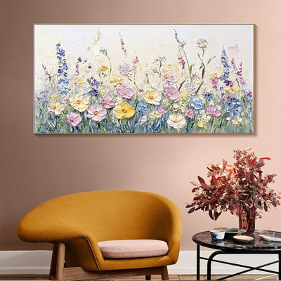 Handmade Oil Painting Canvas Wall Art Decoration 3D Palette Knife Flowers For Home Living Room Decor Rolled Frameless Unstretched Painting
