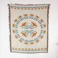 Capa de sofá estilo boho casual com franjas