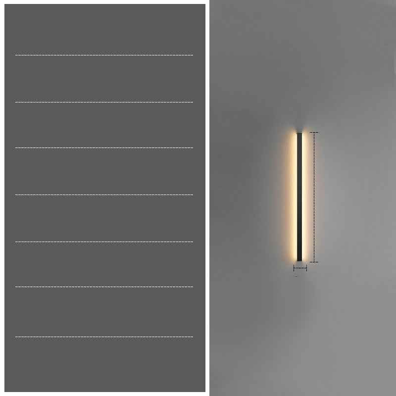 Simple Modern Minimalist Long Strip Living Room Grille Wall Lamp