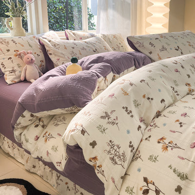 Ensemble de quatre pièces en coton filé nuage de classe A