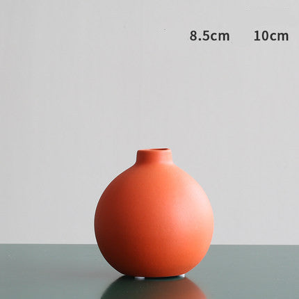 Morandi Color Nordic Style Creative Ceramic Dry Flower Vase Living Room Flower