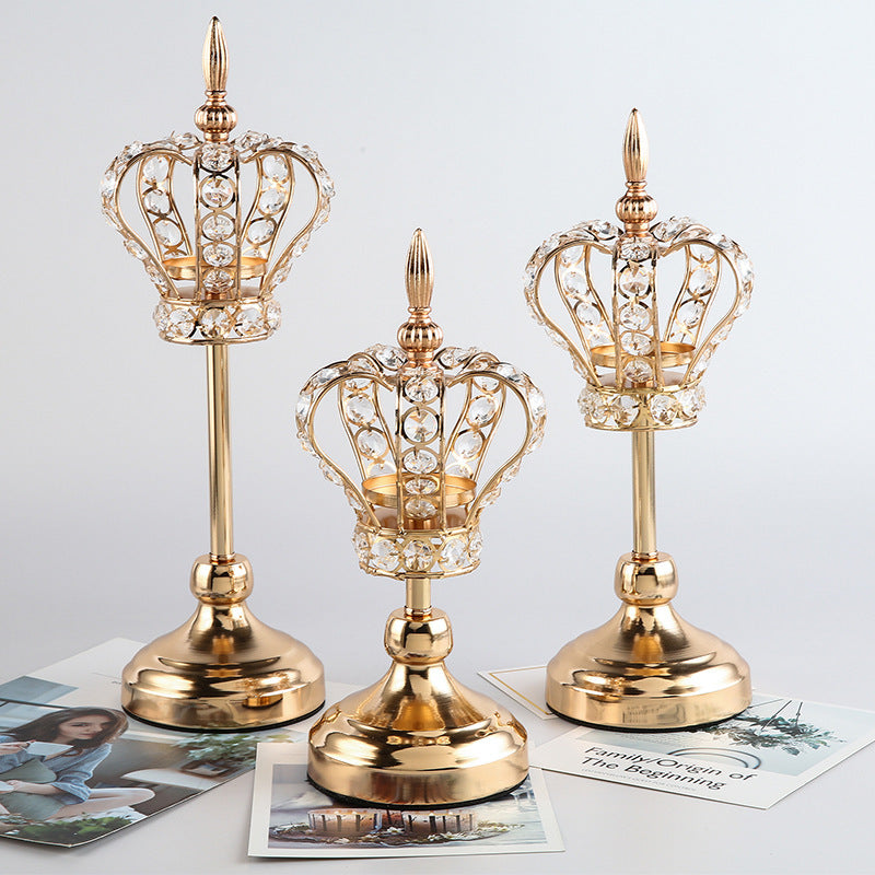European Style Crown Candle Holder Decoration Home