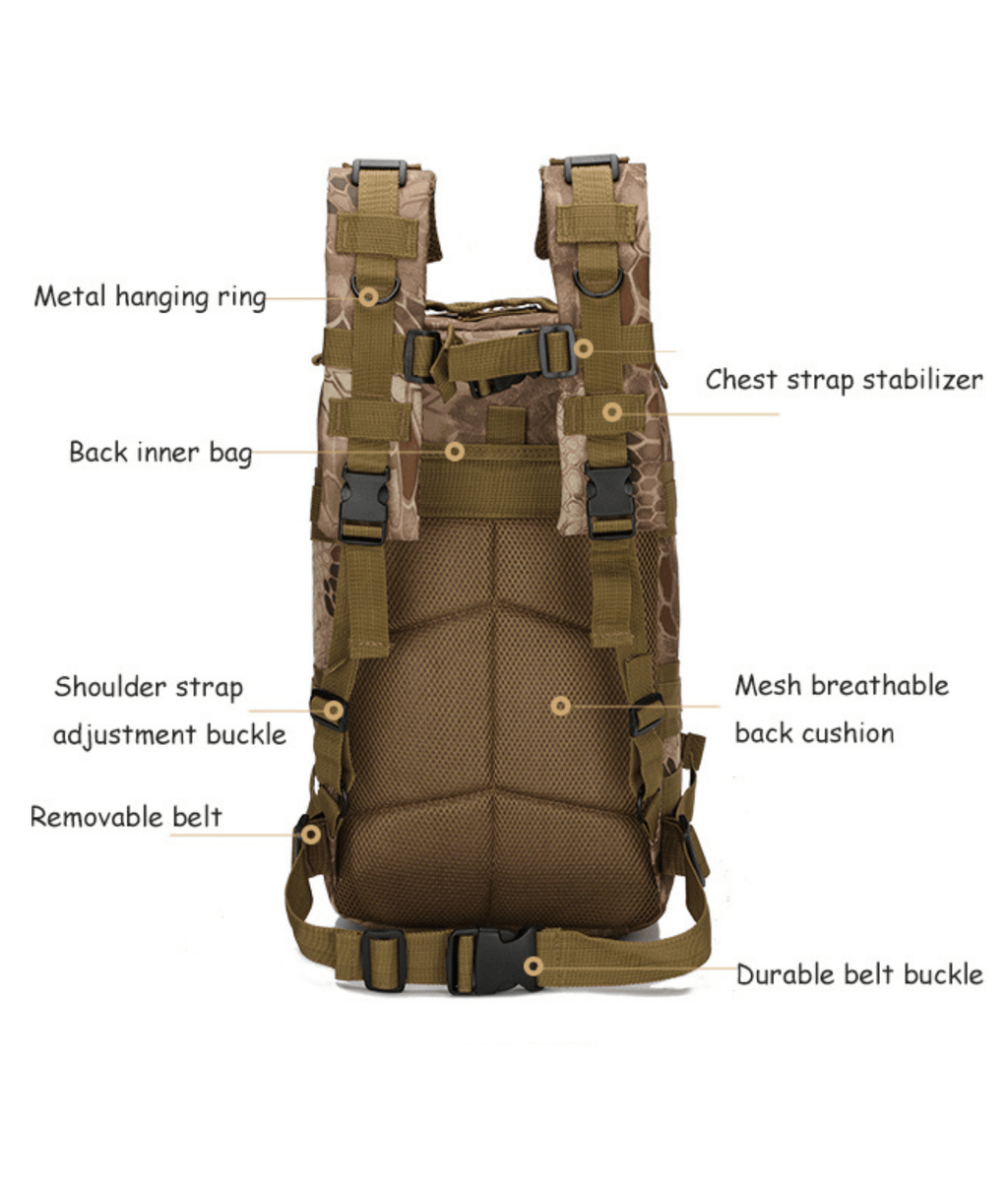 Tactical 25L Molle Backpack | Army Pack | MOLLE Bag Rucksack | Range
