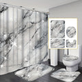 Rideau artistique texturé, housse de siège de toilette, salle de bain