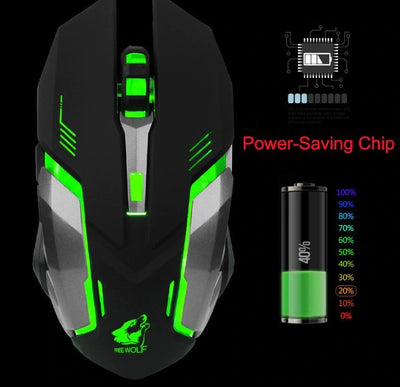 Ninja Dragon Stealth 7 Wireless Silent LED Gaming Mouse - Firebrands