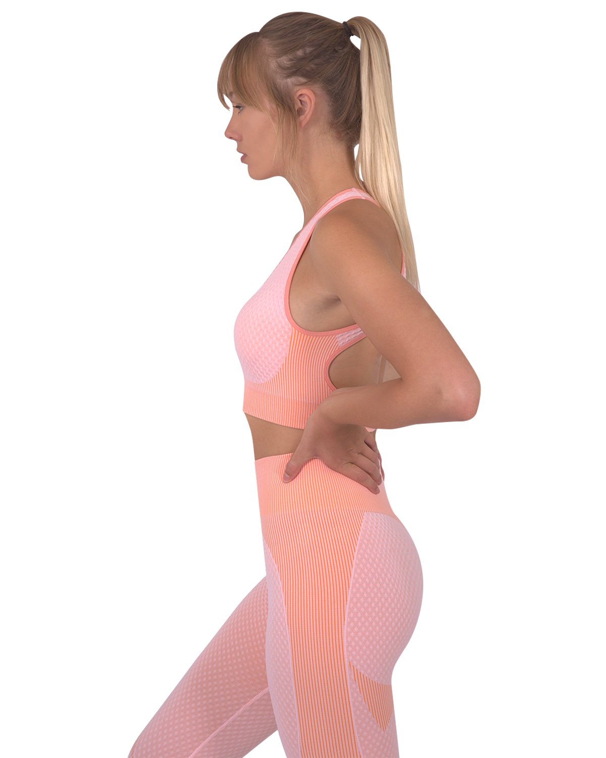 Trois Seamless Sports Bra - Pink - Firebrands