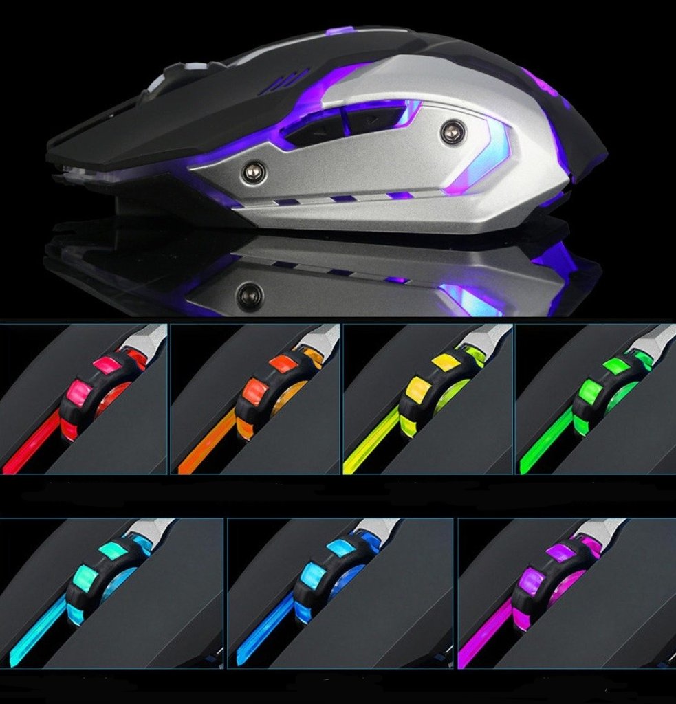 Ninja Dragon Stealth 7 Wireless Silent LED Gaming Mouse - Firebrands