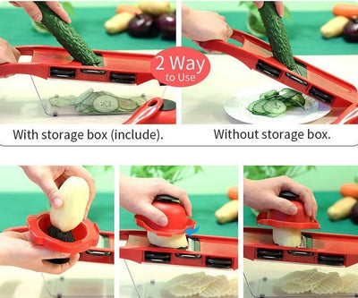 Stainless Steel 6 Blades Vegetable Slicer - Firebrands