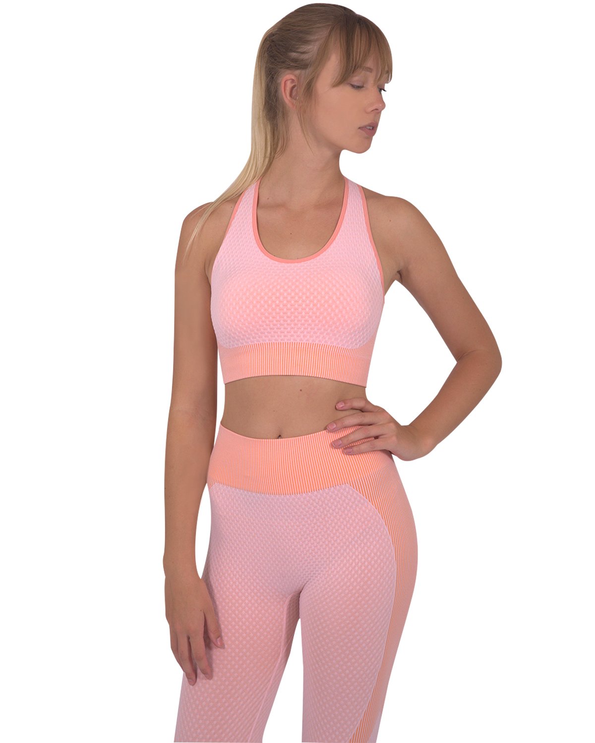 Trois Seamless Sports Bra - Pink - Firebrands