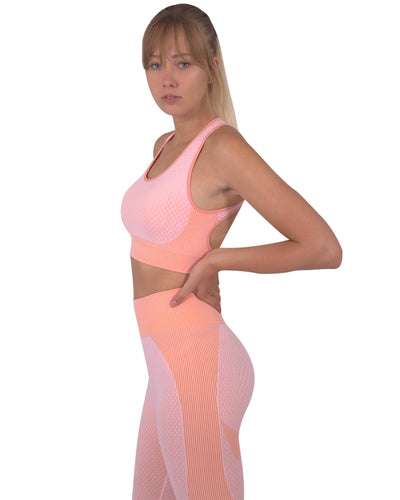 Trois Seamless Sports Bra - Pink - Firebrands