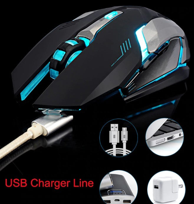 Ninja Dragon Stealth 7 Wireless Silent LED Gaming Mouse - Firebrands