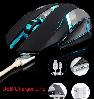 Ninja Dragon Stealth 7 Wireless Silent LED Gaming Mouse - Firebrands