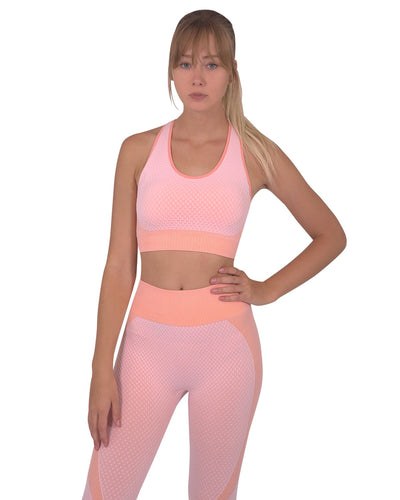 Trois Seamless Sports Bra - Pink - Firebrands