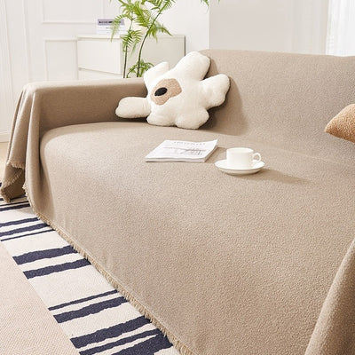Teddy Plush Waterproof Sofa Cover Sets Of Towels Four Seasons Universal Non-slip
