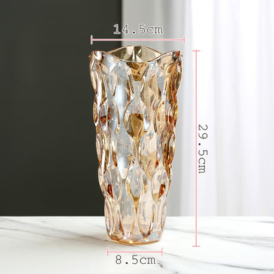 Nordic Glass Vase Thickened Transparent Creative Ornament Flower