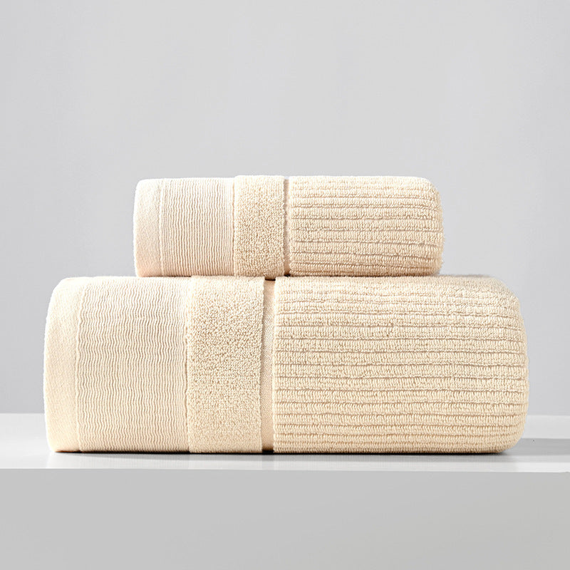 Ensemble de trois serviettes en pur coton avec serviette de bain pour les mains