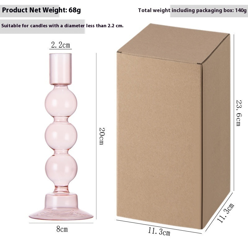 Household Transparent Borosilicate Glass Candle Holder
