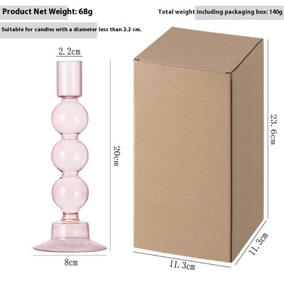 Household Transparent Borosilicate Glass Candle Holder