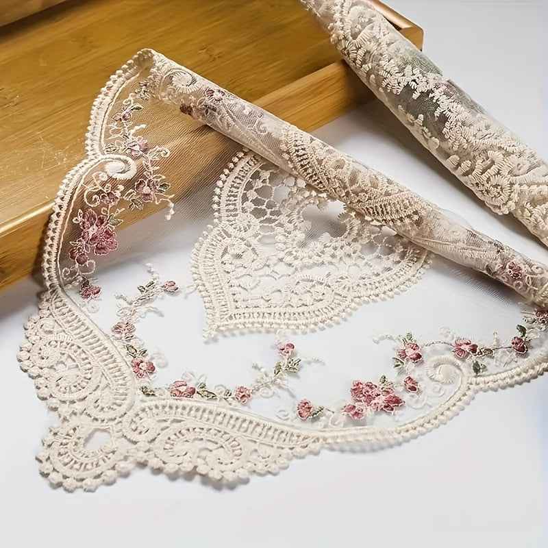 Vintage French Lace Embroidered Coaster and Placemat Decor