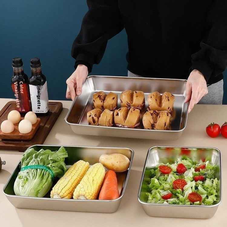Thickened Stainless Steel Plate Household With Lid