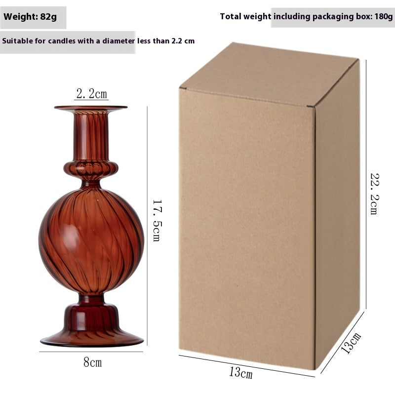 Household Transparent Borosilicate Glass Candle Holder