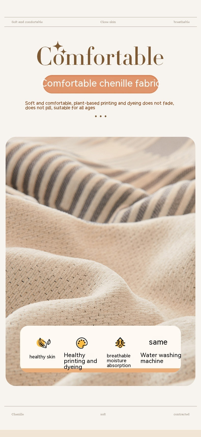 Capa de sofá universal completa e simples, em tecido, com almofada.