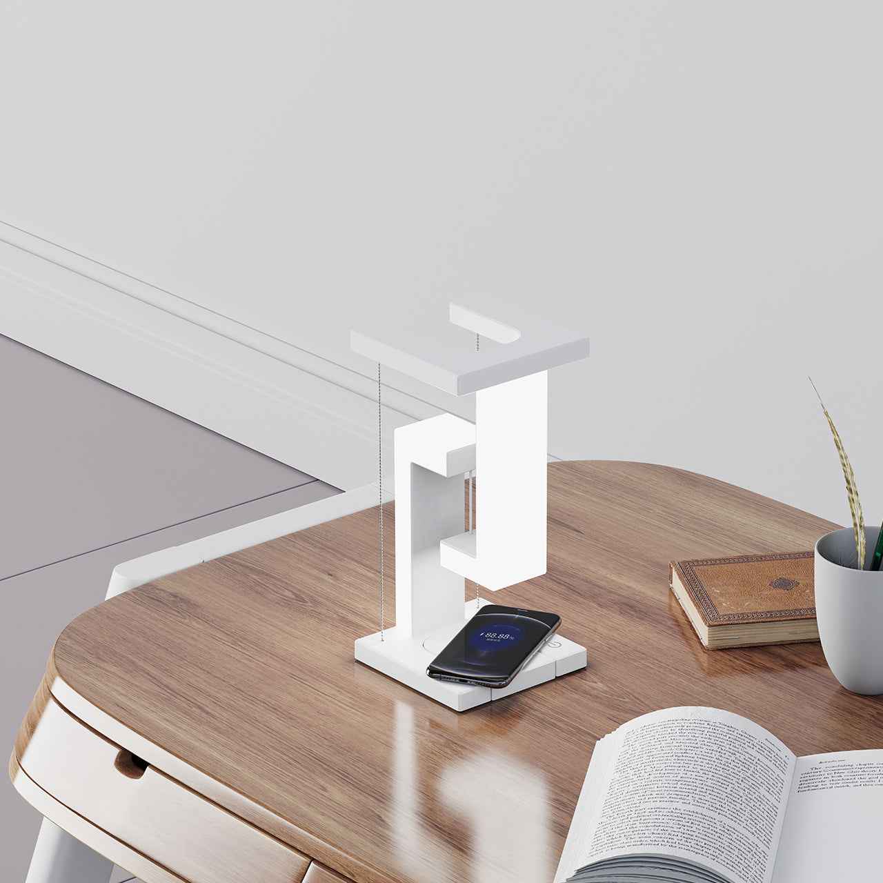 Anti Gravity Wireless Charging Table Lamp