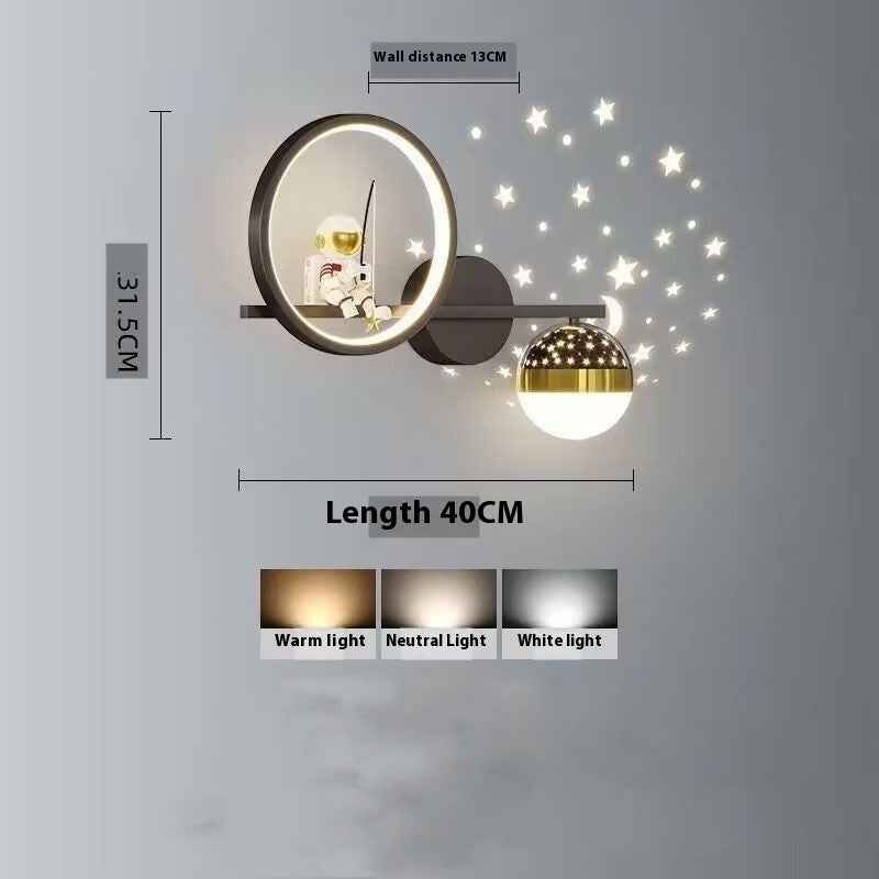 Astronaut Children's Room Wall Lamp Creative LED Background Wall Lamp