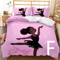 Conjunto de cama com estampado de menina africana para decoração de quarto infantil.