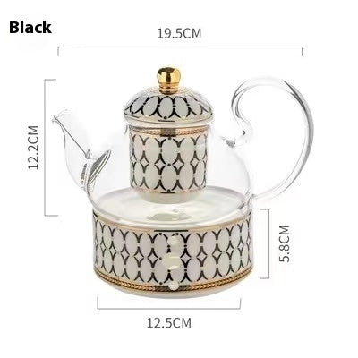 Household Ceramic Candle Holder Heated Glass Teapot