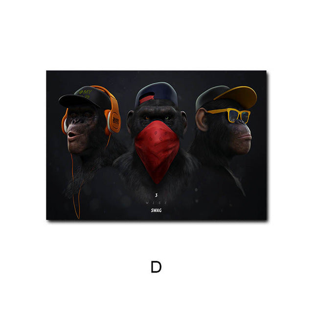 Impressão de poster artístico, pintura moderna em tela, estilo popular para parede.