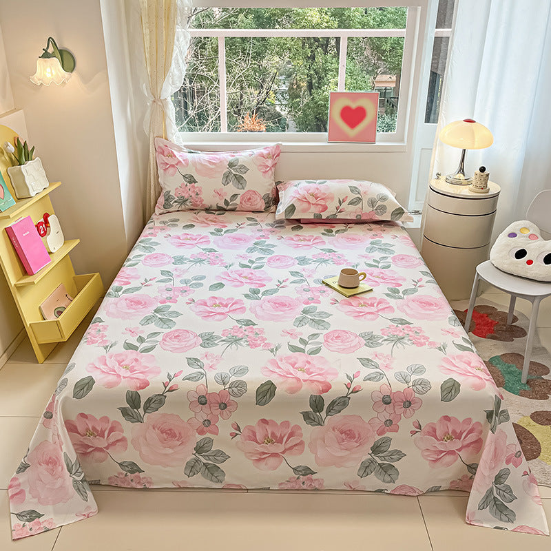Drap de lit en coton à petits motifs floraux style Instagram