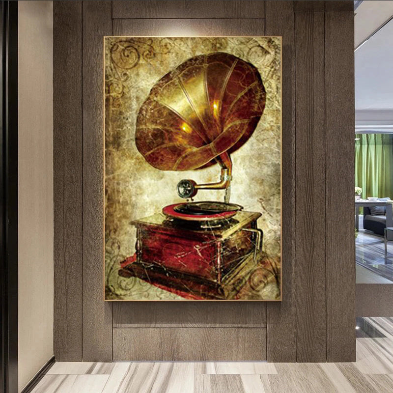 Tableau sur toile vintage antique