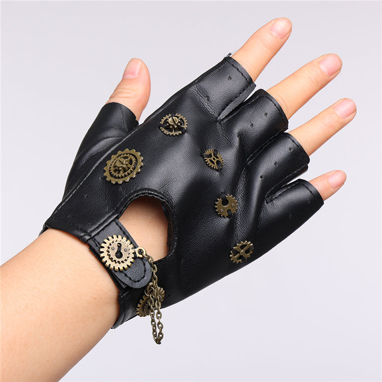Gants rétro steampunk à chaînette